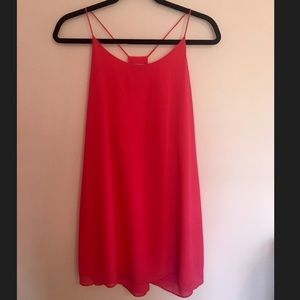 Pink thin strap, sun dress.